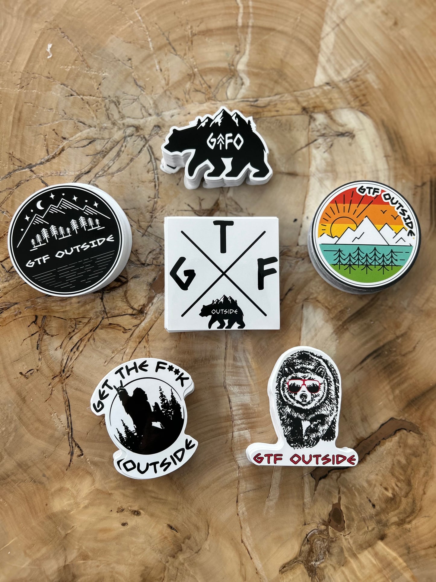 GTFOutside Large Waterproof Stickers
