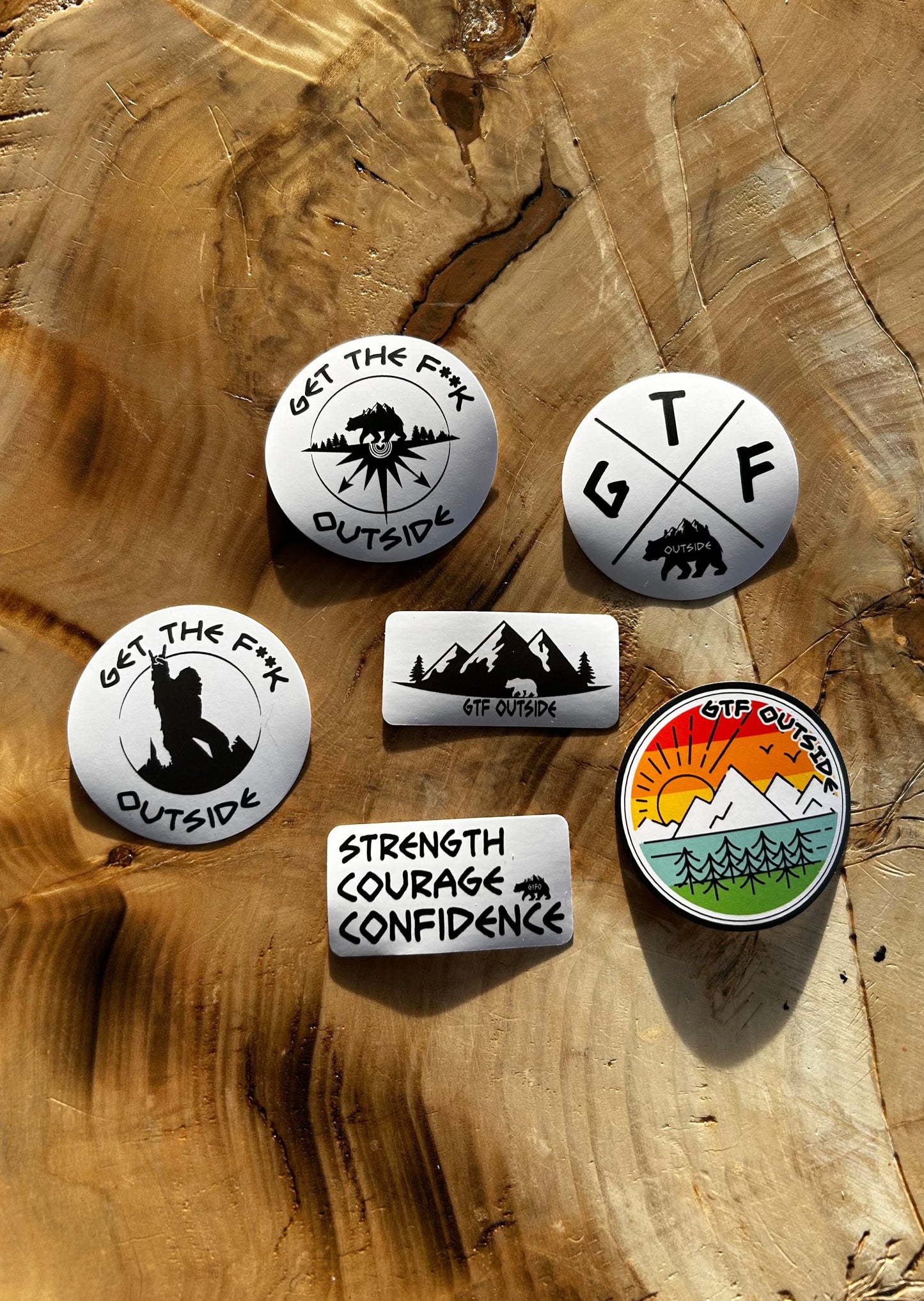 GTFOutside Small Waterproof Stickers