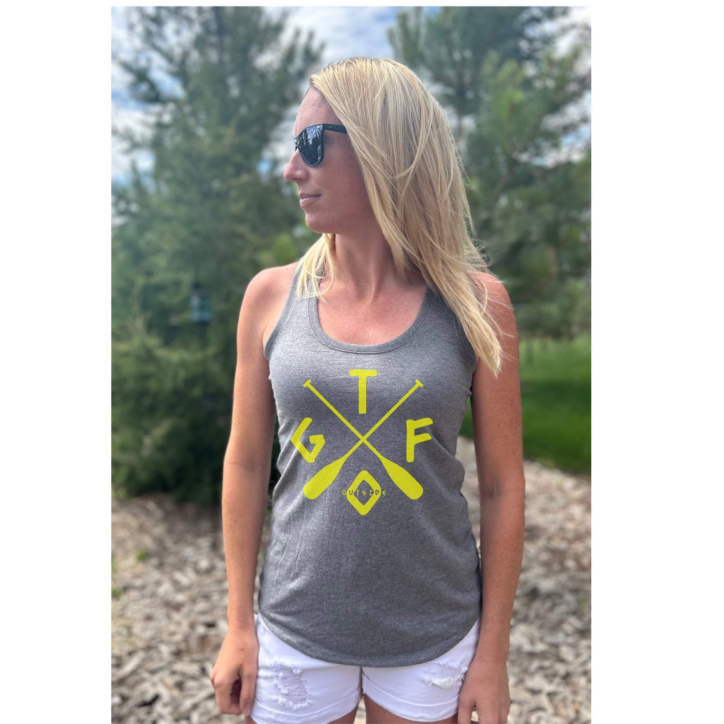 Without A Paddle - Ladies Racerback Tank - More Colour Options