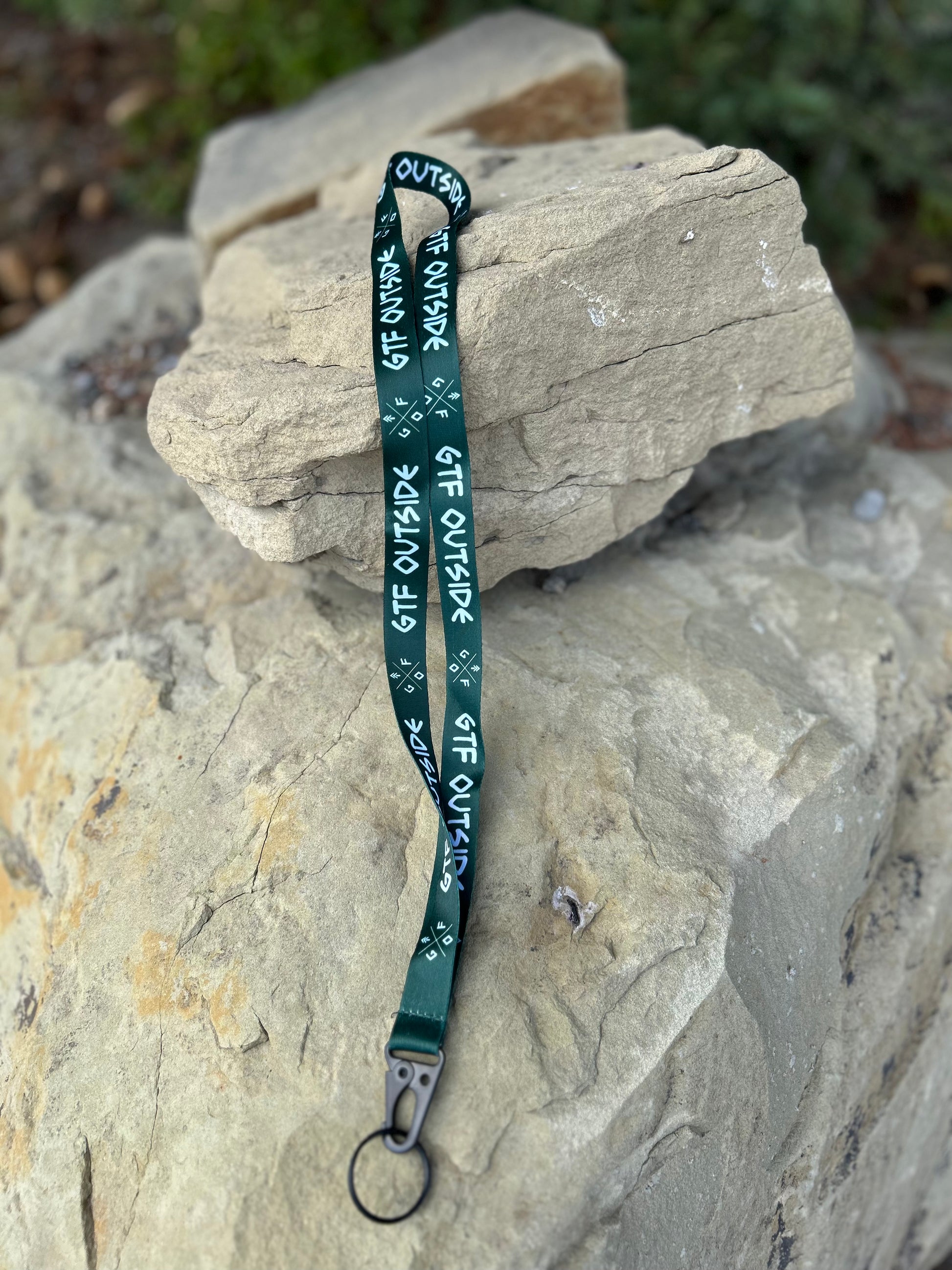 forest green gtf outside lanyard, gtfo