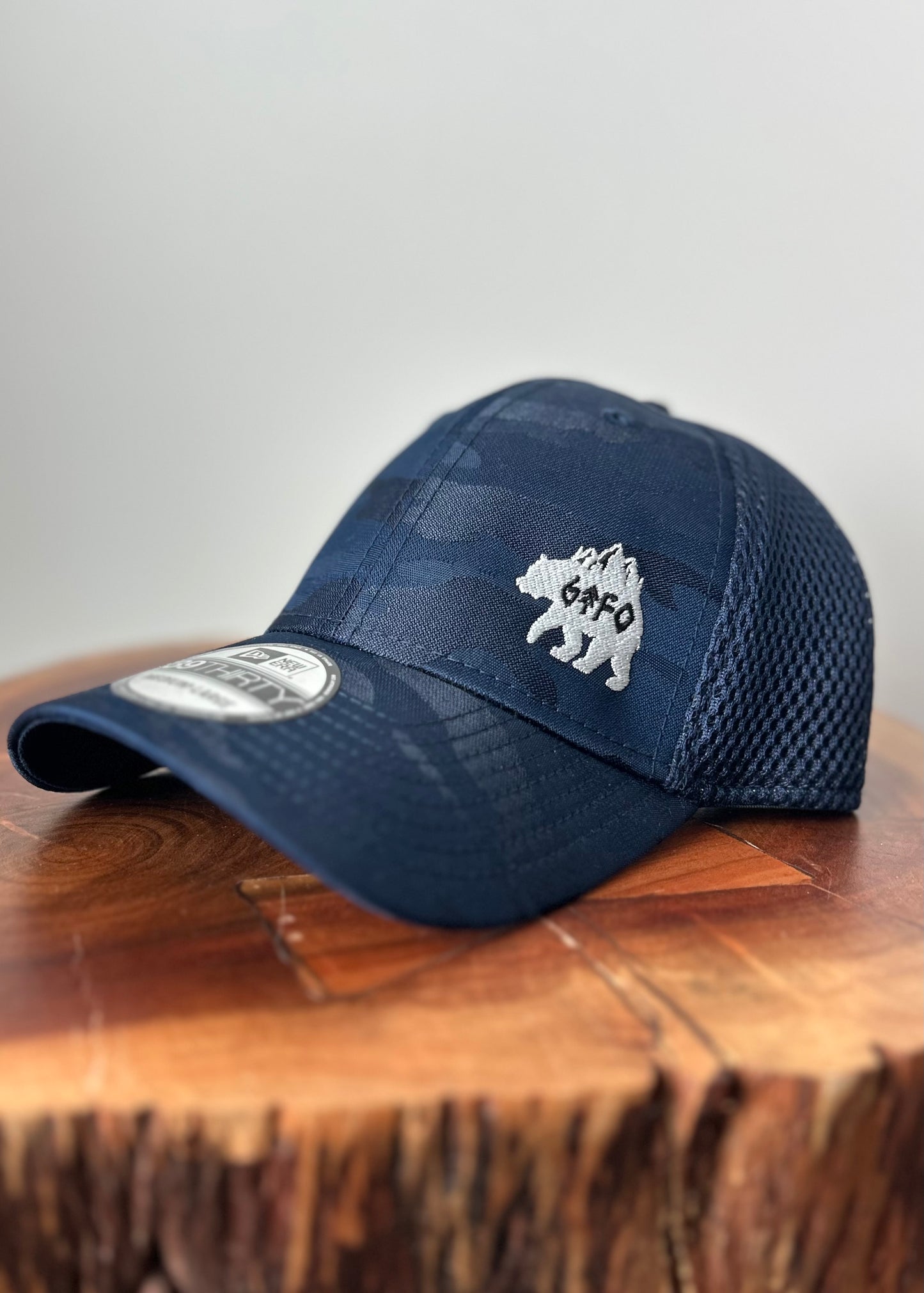 Blue Camo Fitted Hat