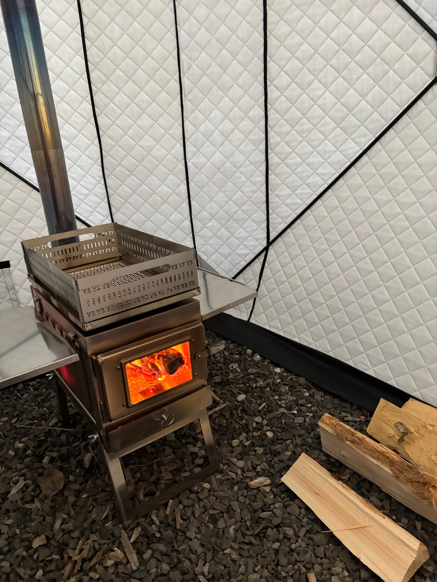 Sauna Tent and Wood Stove
