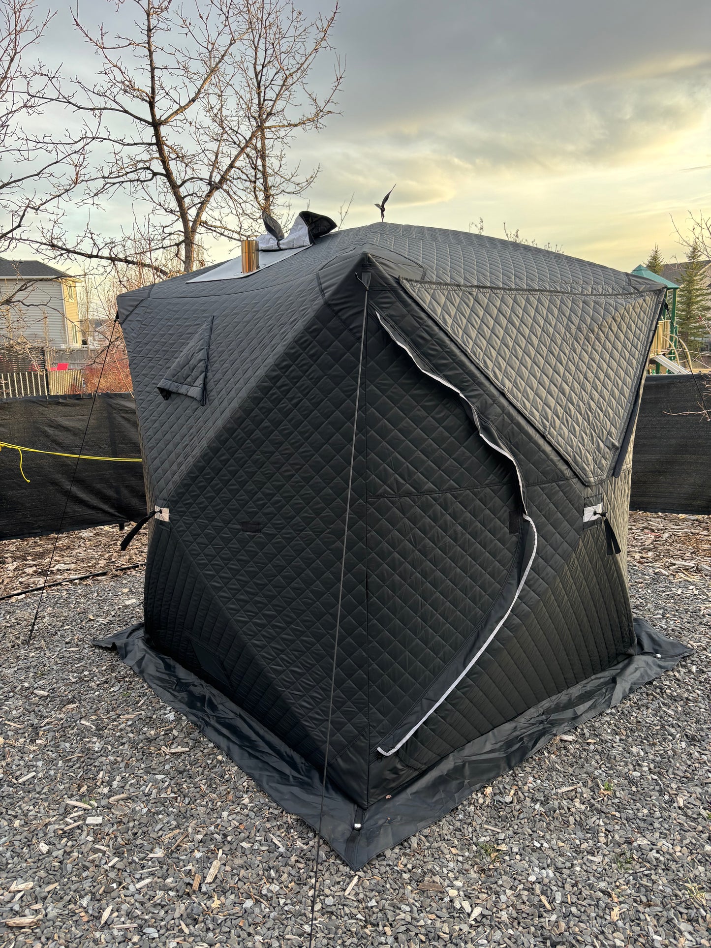 Sauna Tent and Wood Stove