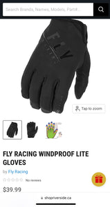 FLY Wind Proof Lite Gloves - Black