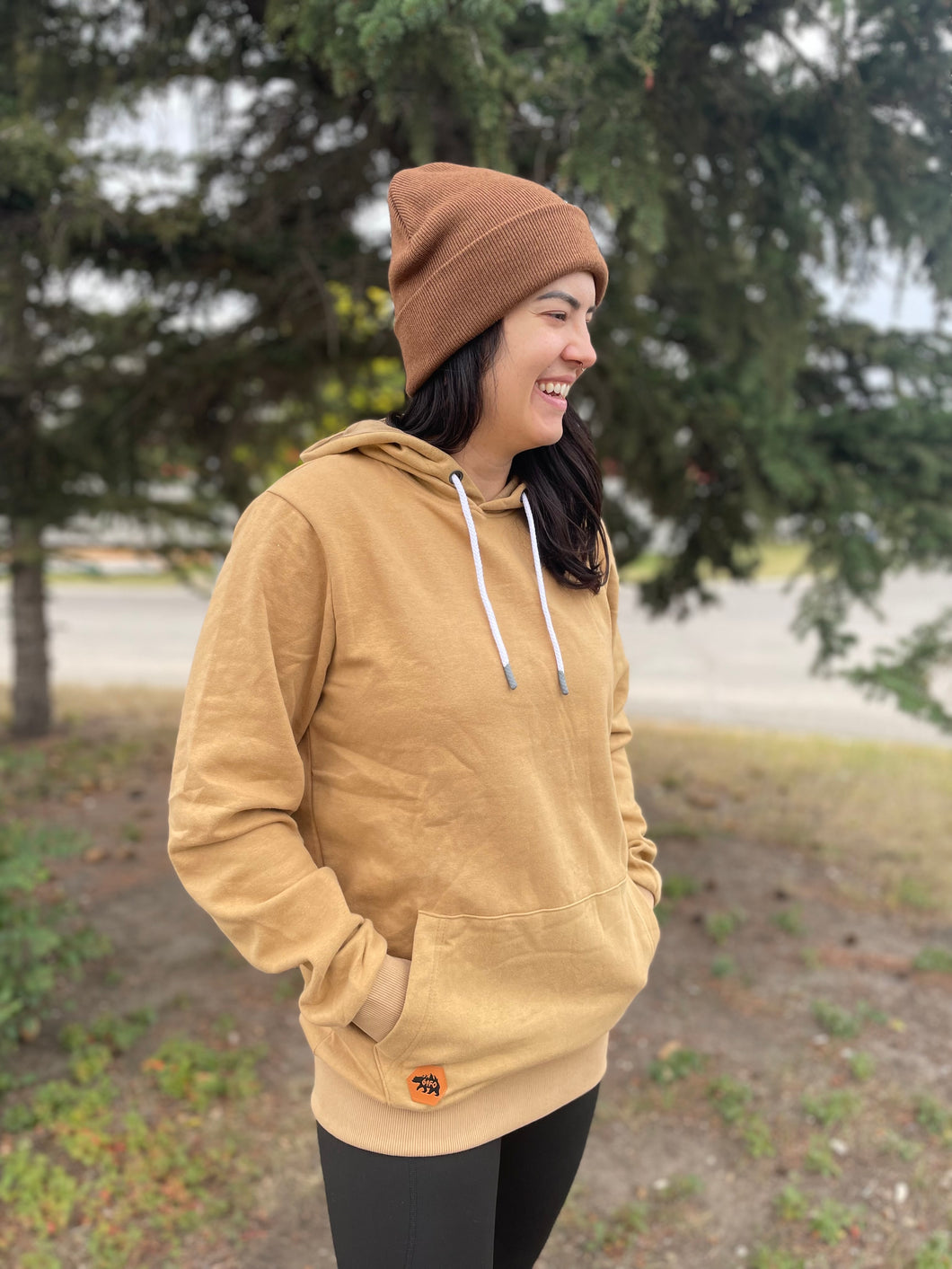 sand hoodie, tan hoodie, light hoodie, light weight hoodie, gtfoutside. gtfo. gtf outside. unisex. men. ladies.